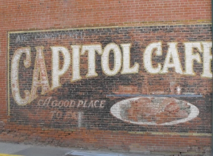 Capital Cafe sign, Platteville, WI